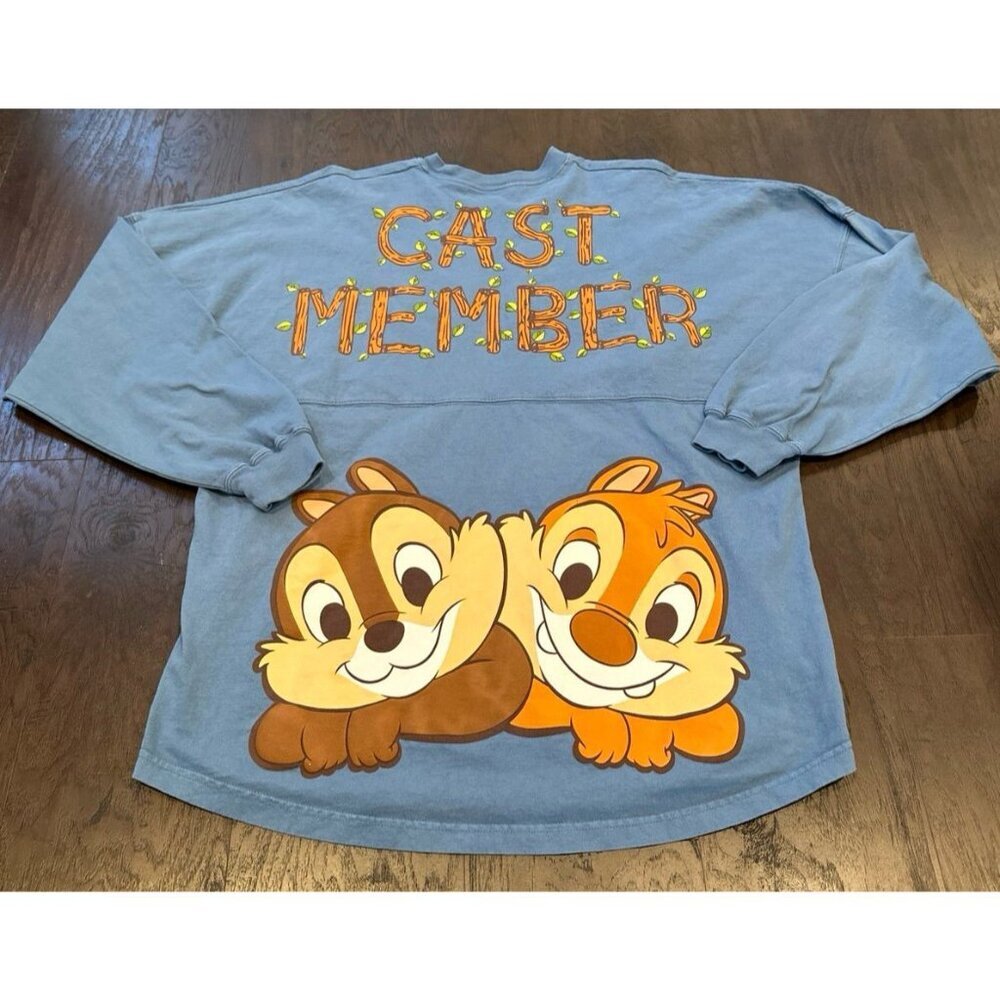 Disney Cast Member Spirit Jersey Chip and Dale Blue Disneyworld